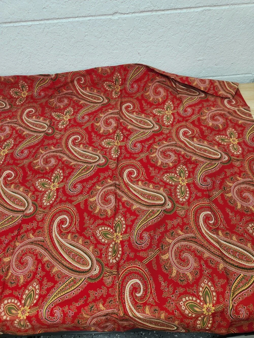 Pottery Barn Paisley Euro Sham Set Of 2 Pillowcase French Cottage NOS Red